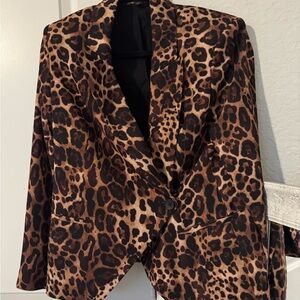 Express Leopard Print Blazer